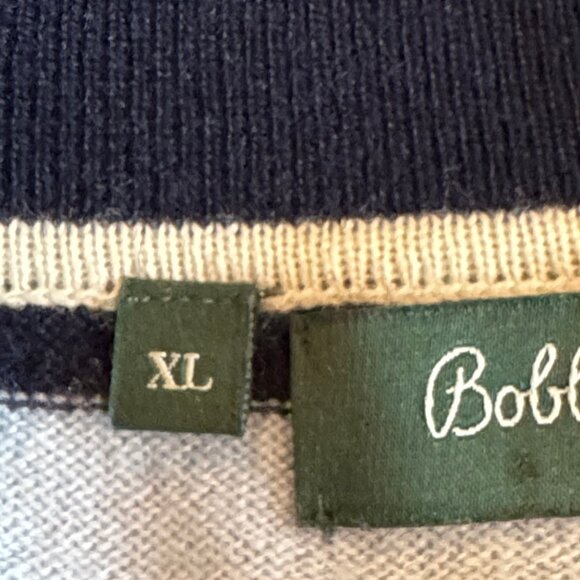 Quiet Luxury! Like new Bobby Jones 100% Cashmere Striped V-Neck Cardigan Size XL - Picture 3 of 10